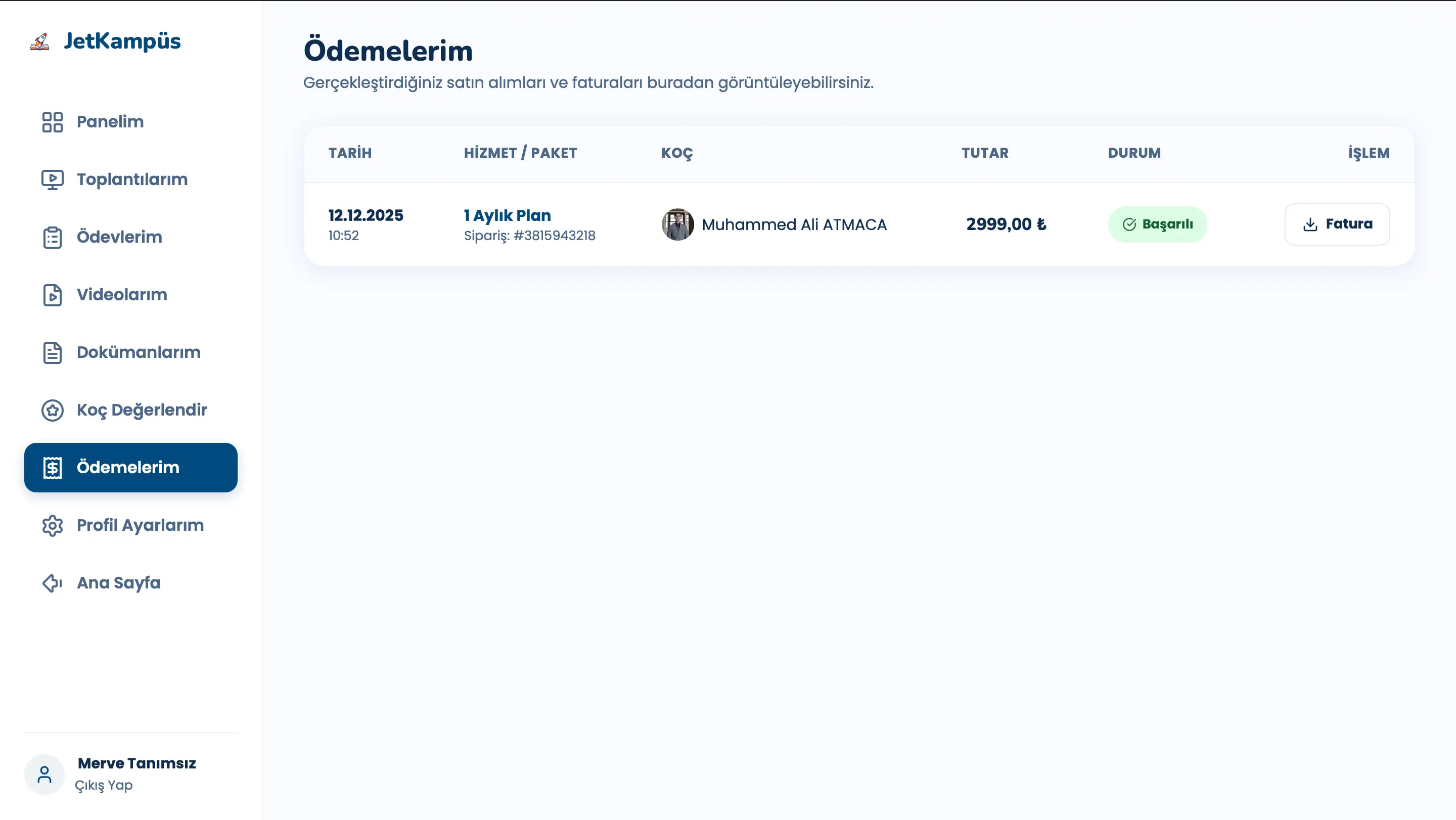 Güvenli Eğitim Ödemeleri Takip Sistemi